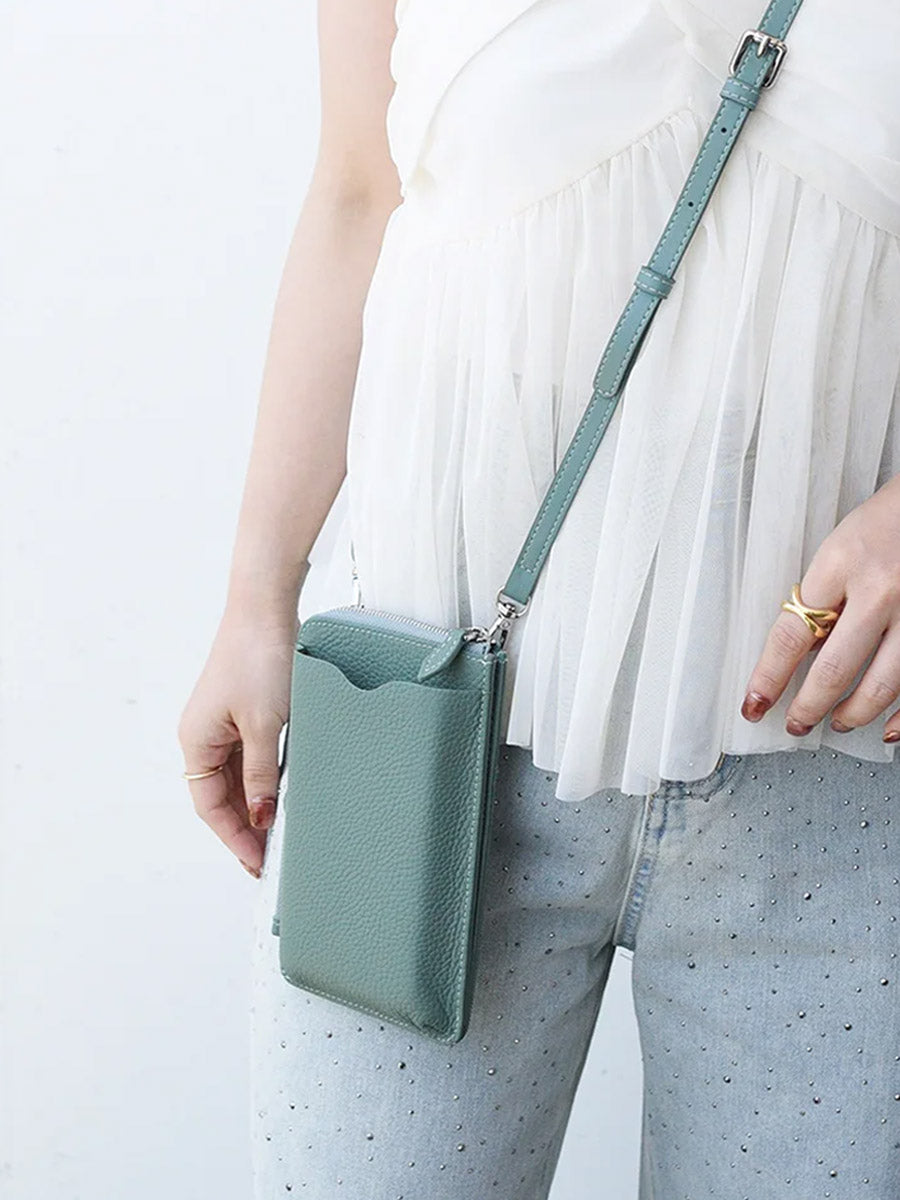 「大人気」レディース 本革スマホショルダー財布|ミニポシェット・大人可愛い