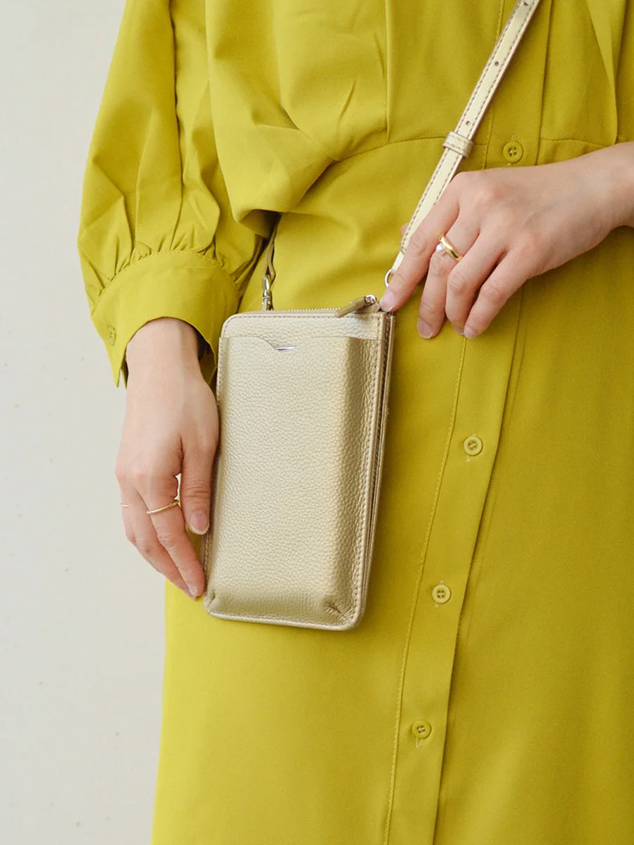 「大人気」レディース 本革スマホショルダー財布|ミニポシェット・大人可愛い